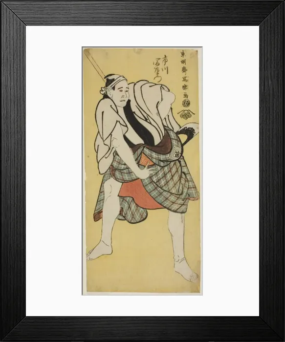 Framed Print : The actor Ichikawa Tomiemon as Inokuma Monbei, 1794. Creator: Toshusai Sharaku