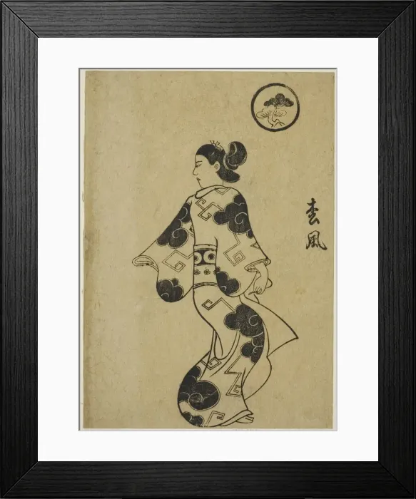 Framed Print : Matsukaze, from Album of Courtesans (Keisei ehon), c. 1700 Framed Print : Matsukaze, from Album of Courtesans (Keisei ehon), c. 1700
