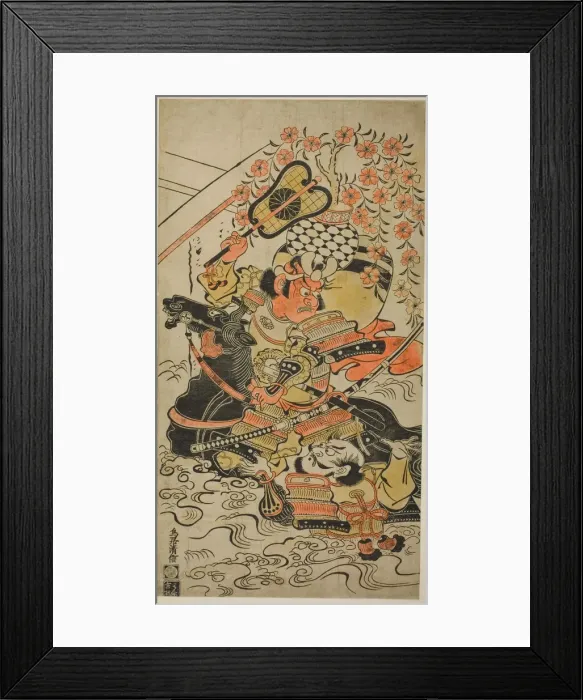 Framed Print : A Battle in Mid-Stream, c. 1705 / 10. Creator: Torii Kiyonobu I Framed Print : A Battle in Mid-Stream, c. 1705 / 10. Creator: Torii Kiyonobu I