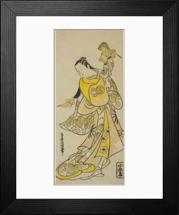 Framed Print : The Actor Nakamura Takesaburo I as Kewaizaka no Shosho (?), c. 1718