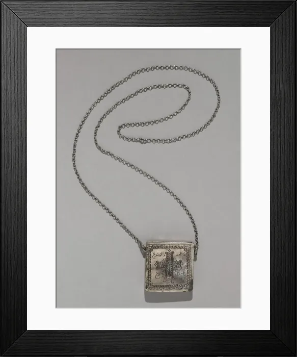 Framed Print : Necklace with a Compartment for Magical Texts, Ottoman dynasty (1299-1923) Framed Print : Necklace with a Compartment for Magical Texts, Ottoman dynasty (1299-1923)