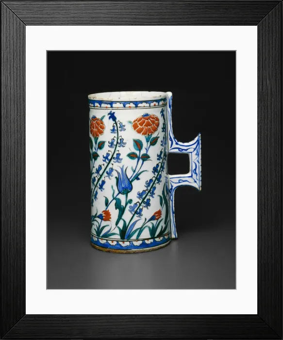 Framed Print : Tankard (Hanap) with Tulips, Hyacinths, Roses, and Carnations, Ottoman dynasty Framed Print : Tankard (Hanap) with Tulips, Hyacinths, Roses, and Carnations, Ottoman dynasty