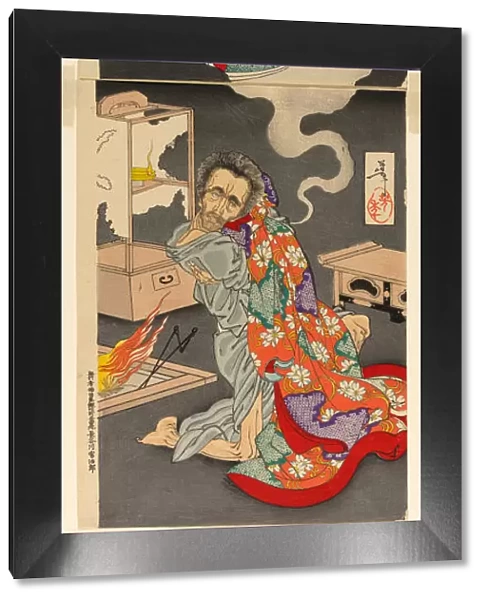 Seigen Languishing for His Love, Princess Sakura (Seigen daraku no zu), c. 1889