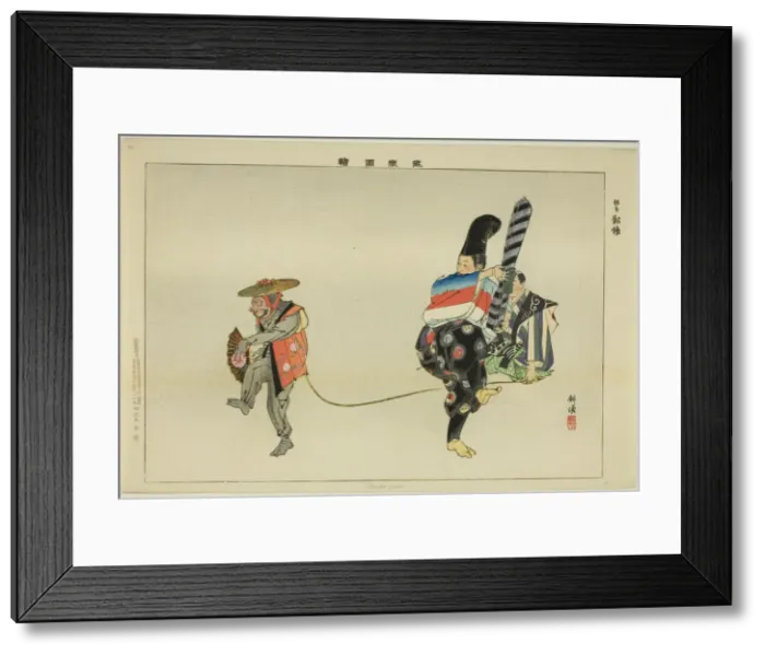 Framed Print : Utsubo-saru, from the series Pictures of No Performances (Nogaku Zue), 1898. Creator: Kogyo Tsukioka. Utsubo-saru, from the series Pictures of No Performances (Nogaku Zue), 1898. Creator: Kogyo Tsukioka Framed Print : Utsubo-saru, from the series Pictures of No Performances (Nogaku Zue), 1898. Creator: Kogyo Tsukioka. Utsubo-saru, from the series Pictures of No Performances (Nogaku Zue), 1898. Creator: Kogyo Tsukioka