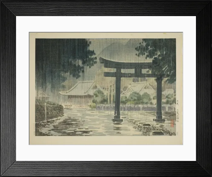 Framed Print : Futarasan Shrine at Nikko (Nikko Futarasan jinja), c. 1930s. Creator: Tsuchiya Koitsu Framed Print : Futarasan Shrine at Nikko (Nikko Futarasan jinja), c. 1930s. Creator: Tsuchiya Koitsu