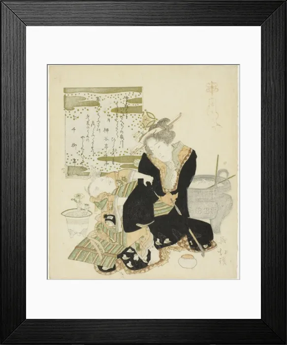 Framed Print : Madam Tang (Jp: To Fujin), from the series Twenty-four Paragons of Filial Piety Framed Print : Madam Tang (Jp: To Fujin), from the series Twenty-four Paragons of Filial Piety