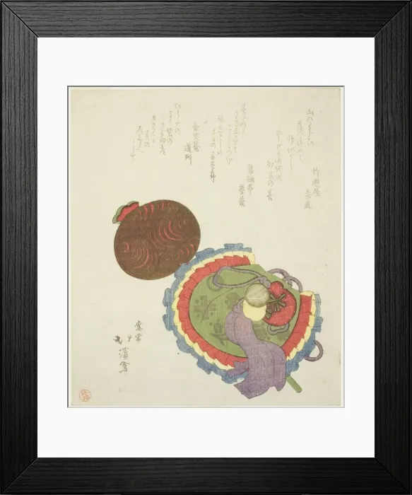 Framed Print : Purse and mallet, n. d. Creator: Totoya Hokkei Framed Print : Purse and mallet, n. d. Creator: Totoya Hokkei