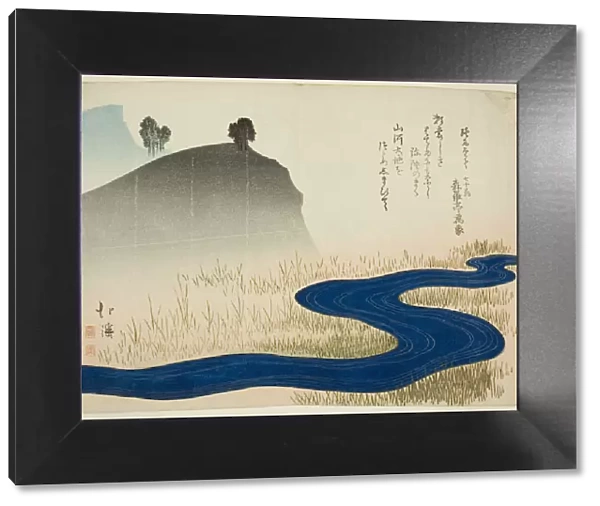 A Mountainous Landscape with a Stream, 1827. Creator: Totoya Hokkei