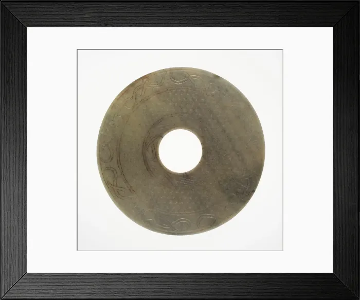 Framed Print : Disc (bi), Eastern Zhou period or Western Han dynasty, 3rd / 2nd century B. C Framed Print : Disc (bi), Eastern Zhou period or Western Han dynasty, 3rd / 2nd century B. C