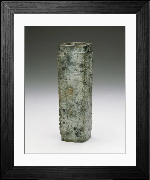Framed Print : Cong, Neolithic period (ca. 8000-2000 BC), Liangzhu Culture, ca. 3000-2000 B. C Framed Print : Cong, Neolithic period (ca. 8000-2000 BC), Liangzhu Culture, ca. 3000-2000 B. C