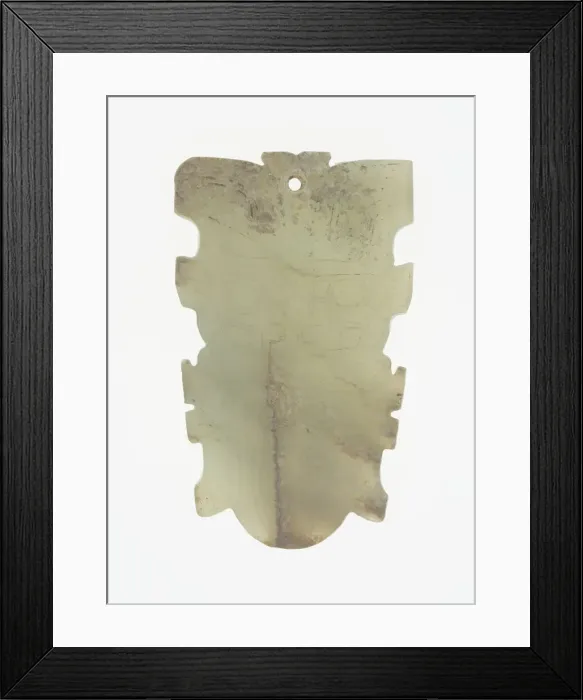 Framed Print : Pendant with Monster Mask, Shang period, 13th-11th century B. C. Creator: Unknown Framed Print : Pendant with Monster Mask, Shang period, 13th-11th century B. C. Creator: Unknown