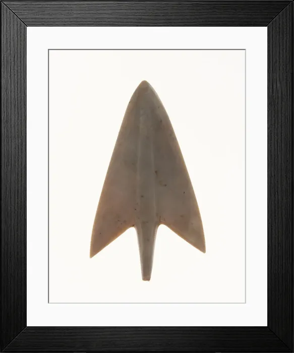 Framed Print : Barbed and Tanged Arrowhead, Shang dynasty (c. 1600-1046 B. C. ). Creator: Unknown Framed Print : Barbed and Tanged Arrowhead, Shang dynasty (c. 1600-1046 B. C. ). Creator: Unknown