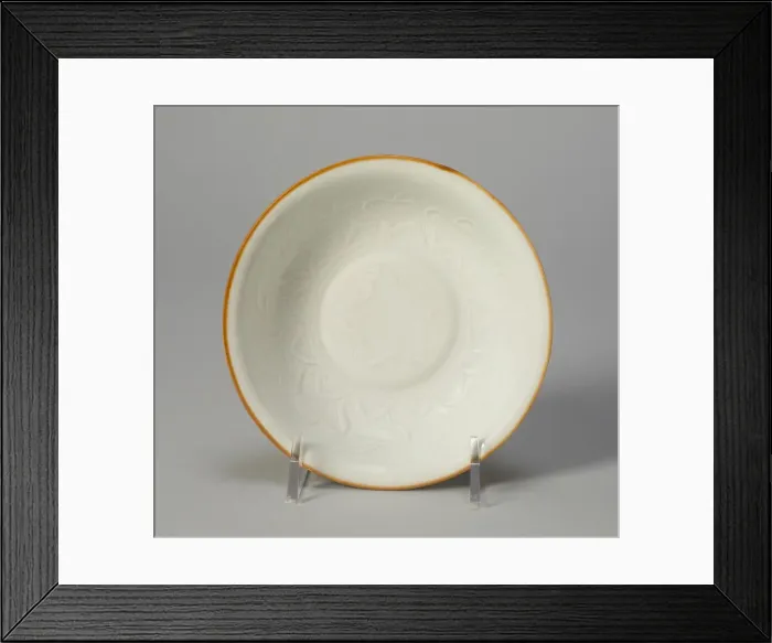Framed Print : Dish with Stylized Lotus Flowers, Yuan dynasty (1279-1368). Creator: Unknown Framed Print : Dish with Stylized Lotus Flowers, Yuan dynasty (1279-1368). Creator: Unknown