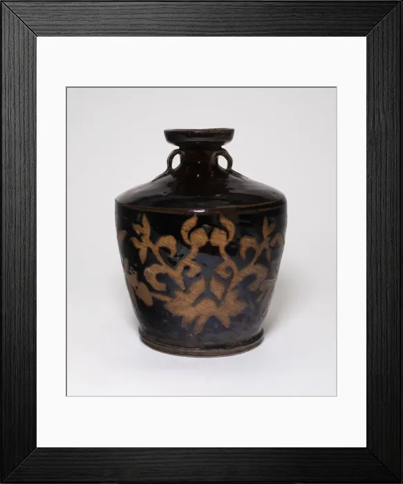 Framed Print : High Shouldered Jar with Loop Handles and Reserved Decoration Framed Print : High Shouldered Jar with Loop Handles and Reserved Decoration