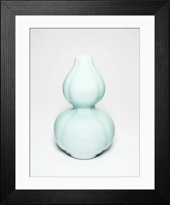 Framed Print : Lobed Gourd-Shaped Vase, Qing dynasty, Qianlong reign mark (1736-1795), c Framed Print : Lobed Gourd-Shaped Vase, Qing dynasty, Qianlong reign mark (1736-1795), c