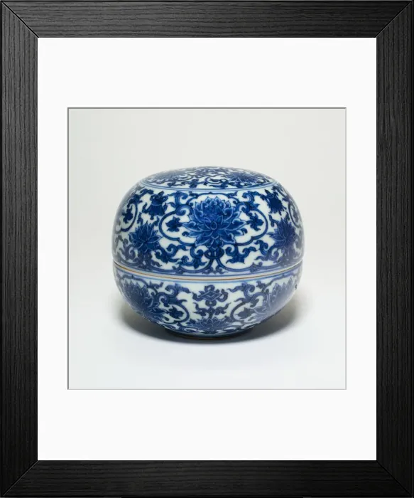 Framed Print : Covered Box with Lotus Flowers, Ming dynasty (1368-1644), Jiajing reign mark (1521-1567) Framed Print : Covered Box with Lotus Flowers, Ming dynasty (1368-1644), Jiajing reign mark (1521-1567)