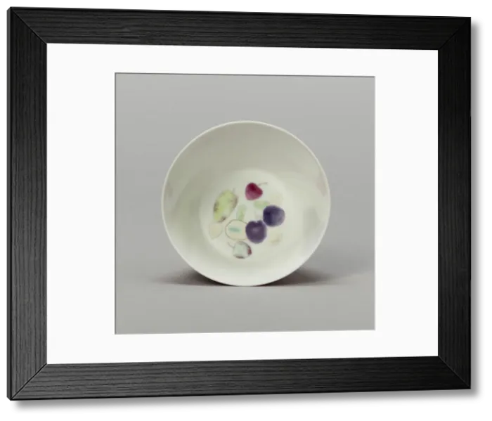Framed Print : Cup with Stylized Fruit: Plums, Cherries, Melon, and Seeds, Qing dynasty Framed Print : Cup with Stylized Fruit: Plums, Cherries, Melon, and Seeds, Qing dynasty
