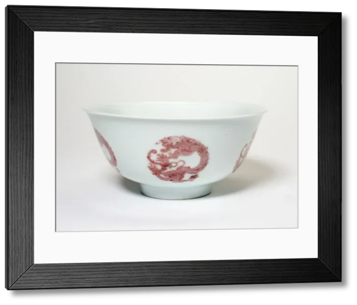 Framed Print : Bowl with Six Dragon Medallions, Qing dynasty (1644-1911), Kangxi reign (1662-1722) Framed Print : Bowl with Six Dragon Medallions, Qing dynasty (1644-1911), Kangxi reign (1662-1722)