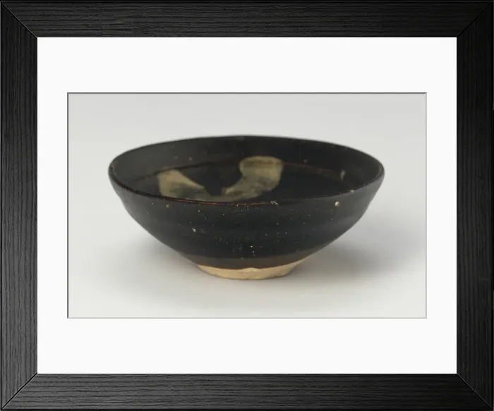 Framed Print : Bowl with Zigzag Strokes, Southern Song or Yuan dynasty, 12th / 14th century. Creator: Unknown Framed Print : Bowl with Zigzag Strokes, Southern Song or Yuan dynasty, 12th / 14th century. Creator: Unknown