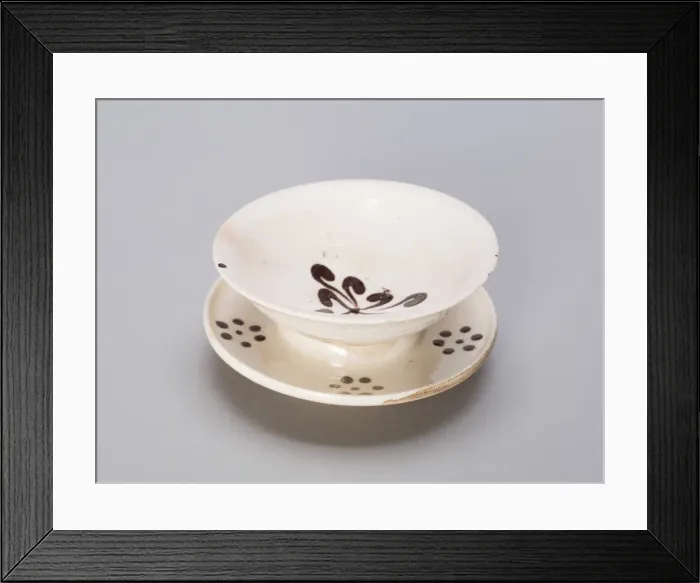 Framed Print : Cup and Stand, Jin dynasty (1115-1234). Creator: Unknown Framed Print : Cup and Stand, Jin dynasty (1115-1234). Creator: Unknown