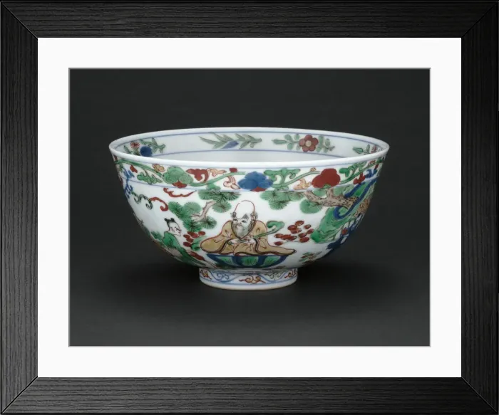 Framed Print : Bowl with God of Longevity (Shoulao) and Eight Daoist Immortals, Ming dynasty Framed Print : Bowl with God of Longevity (Shoulao) and Eight Daoist Immortals, Ming dynasty