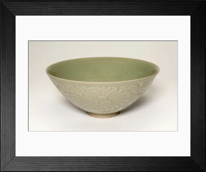 Framed Print : Conical Bowl with Peony Scroll and Leaves, Five Dynasties / Northern Song dynasty Framed Print : Conical Bowl with Peony Scroll and Leaves, Five Dynasties / Northern Song dynasty