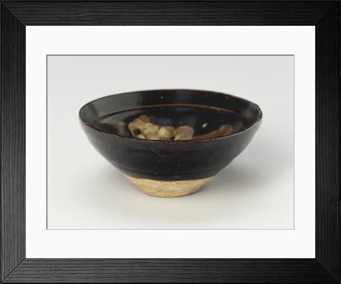 Framed Print : Bowl with Winding Strokes, Southern Song or Yuan dynasty, 12th / 14th century. Creator: Unknown Framed Print : Bowl with Winding Strokes, Southern Song or Yuan dynasty, 12th / 14th century. Creator: Unknown