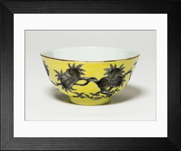 Framed Print : Cup with Peaches, Qing dynasty (1644-1911), Guangxu period (1875-1908), c. 1894 Framed Print : Cup with Peaches, Qing dynasty (1644-1911), Guangxu period (1875-1908), c. 1894