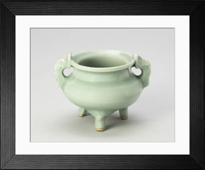 Framed Print : Tripod Incense Burner (Censer) with Monster-Head Feet Framed Print : Tripod Incense Burner (Censer) with Monster-Head Feet