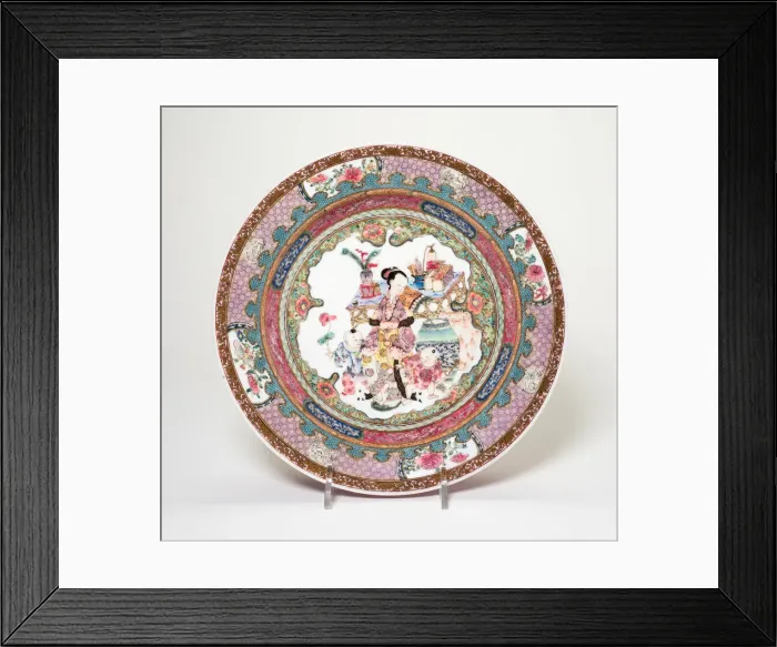 Framed Print : Ruby-Back Famille-Rose Dish, Qing dynasty (1644-1911), Yongzheng period (1723-1735) Framed Print : Ruby-Back Famille-Rose Dish, Qing dynasty (1644-1911), Yongzheng period (1723-1735)