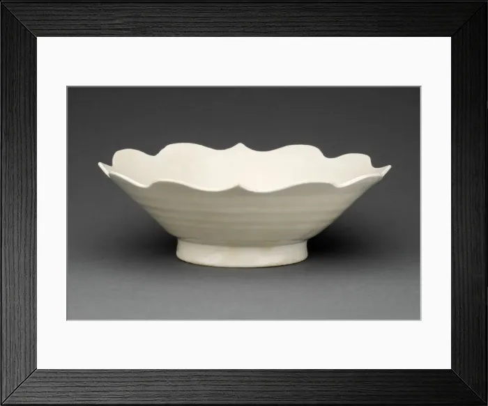 Framed Print : Dish with Flaring, Lobed, and Barbed Rim, Five Dynasties period (907-960) Framed Print : Dish with Flaring, Lobed, and Barbed Rim, Five Dynasties period (907-960)