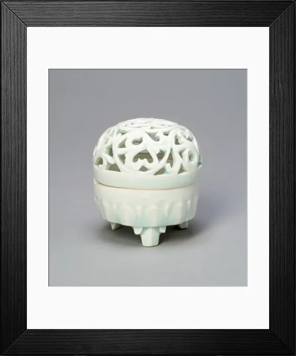 Framed Print : Covered Tripod Incense Burner (Censer) with Foliate Scrolls Framed Print : Covered Tripod Incense Burner (Censer) with Foliate Scrolls