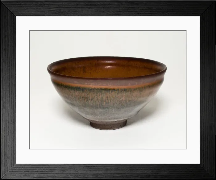 Framed Print : Tea Bowl with Hares fur'Glaze, Song dynasty (960-1279). Creator: Unknown Framed Print : Tea Bowl with Hares fur'Glaze, Song dynasty (960-1279). Creator: Unknown