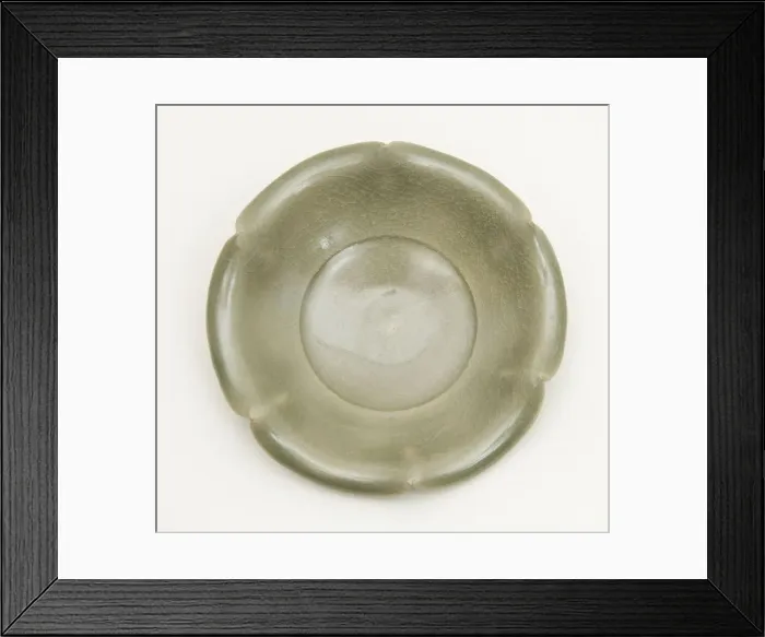 Framed Print : Dish with Inverted Petal-Lobed Rim, Northern Song dynasty (960-1127). Creator: Unknown Framed Print : Dish with Inverted Petal-Lobed Rim, Northern Song dynasty (960-1127). Creator: Unknown