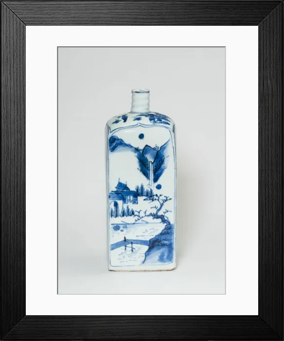 Framed Print : Square Bottle with Landscapes, Ming dynasty (1368-1644), late Wanli period (1578-1620) Framed Print : Square Bottle with Landscapes, Ming dynasty (1368-1644), late Wanli period (1578-1620)