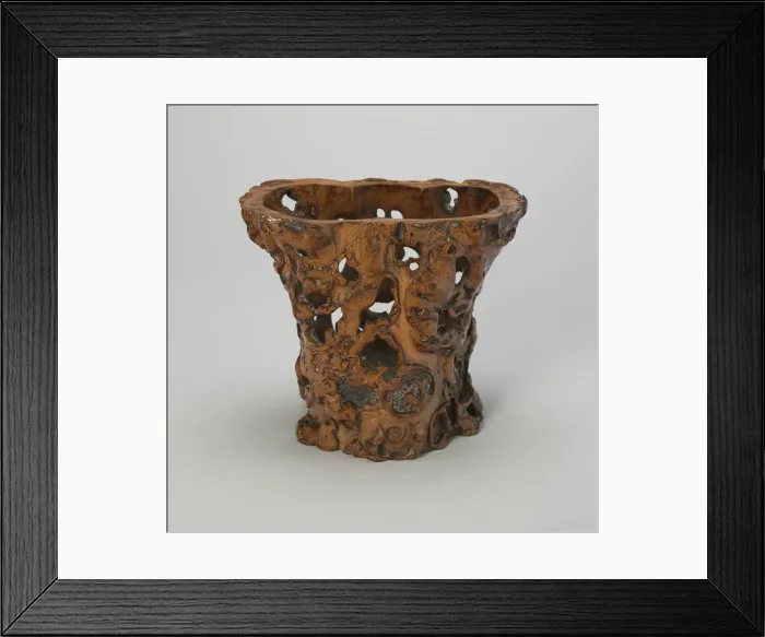 Framed Print : Brushpot (bitong), Qing dynasty (1644-1911), 18th century. Creator: Unknown Framed Print : Brushpot (bitong), Qing dynasty (1644-1911), 18th century. Creator: Unknown