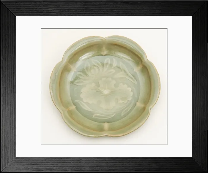 Framed Print : Dish with Petal-Lobed Rim, Lotus, and Waterweeds, Northern Song dynasty Framed Print : Dish with Petal-Lobed Rim, Lotus, and Waterweeds, Northern Song dynasty