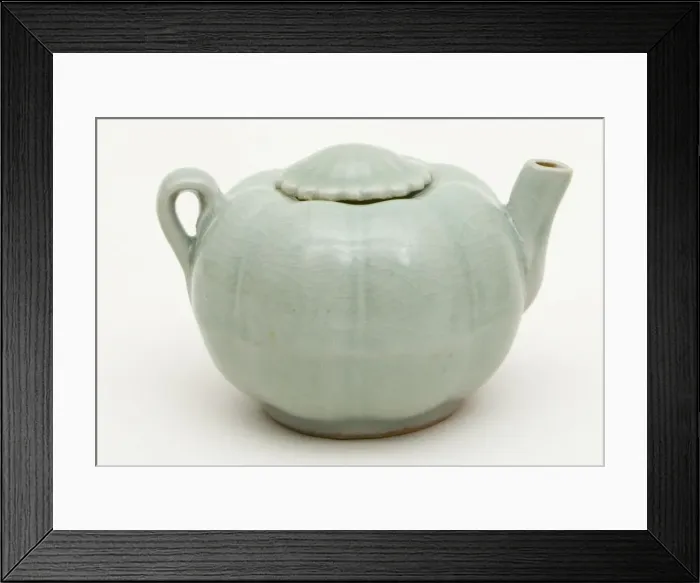 Framed Print : Melon-Shaped Ewer (Wine Pot) with Flower-Head... Southern Song or Yuan dynasty, c13th cent. Creator: Unknown Framed Print : Melon-Shaped Ewer (Wine Pot) with Flower-Head... Southern Song or Yuan dynasty, c13th cent. Creator: Unknown
