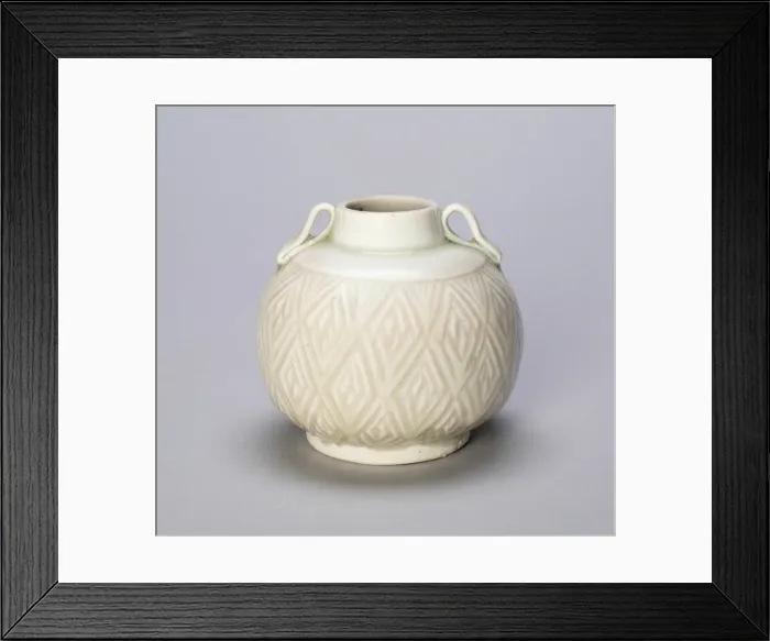 Framed Print : Globular Loop-Handled Jar with Diamond Pattern, c. 10th / 11th century. Creator: Unknown Framed Print : Globular Loop-Handled Jar with Diamond Pattern, c. 10th / 11th century. Creator: Unknown