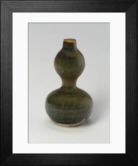 Framed Print : Small Double-Gourd Bottle, Yuan dynasty (1271-1368). Creator: Unknown Framed Print : Small Double-Gourd Bottle, Yuan dynasty (1271-1368). Creator: Unknown