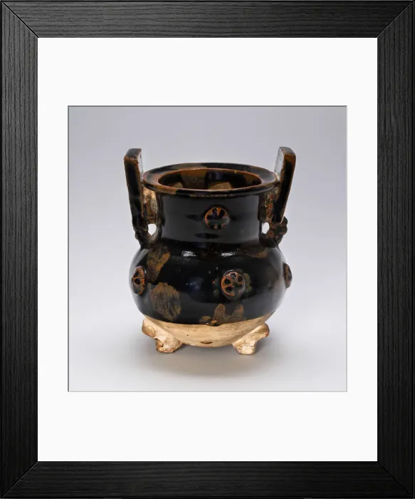 Framed Print : Tripod Vessel with Squared Handles, Wheel Patterns... Northern Song or Jin dynasty Framed Print : Tripod Vessel with Squared Handles, Wheel Patterns... Northern Song or Jin dynasty