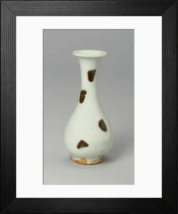 Framed Print : Small Bottle Vase, Yuan dynasty (1271-1368), first half of the 14th century. Creator: Unknown Framed Print : Small Bottle Vase, Yuan dynasty (1271-1368), first half of the 14th century. Creator: Unknown