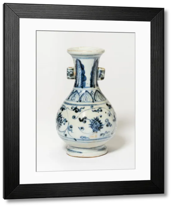 Framed Print : Vase with Loop Handles, Ming dynasty (1368-1644), 15th century. Creator: Unknown Framed Print : Vase with Loop Handles, Ming dynasty (1368-1644), 15th century. Creator: Unknown