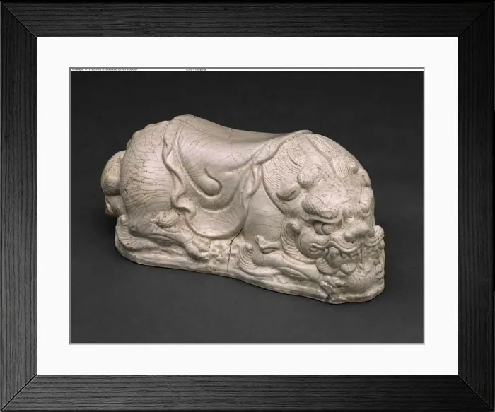 Framed Print : Lion-Shaped Pillow, Probably Northern Song or Jin dynasty, 11th / 13th Century Framed Print : Lion-Shaped Pillow, Probably Northern Song or Jin dynasty, 11th / 13th Century