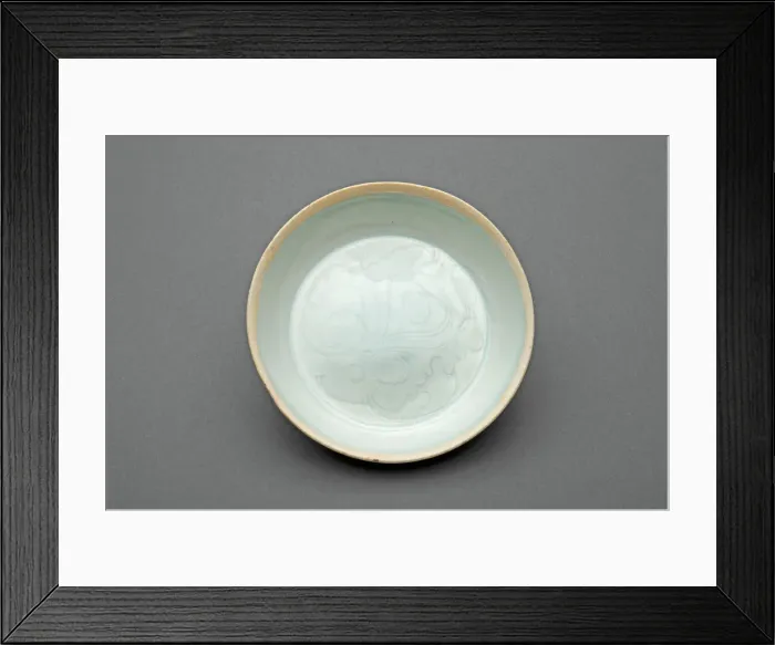 Framed Print : Dish with Sketchy Floral Scrolls, Song dynasty (960-1279). Creator: Unknown Framed Print : Dish with Sketchy Floral Scrolls, Song dynasty (960-1279). Creator: Unknown