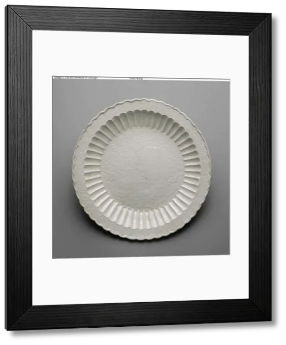 Framed Print : Foliated Dish with Mandarin Ducks, Jin dynasty (1115-1234). Creator: Unknown Framed Print : Foliated Dish with Mandarin Ducks, Jin dynasty (1115-1234). Creator: Unknown