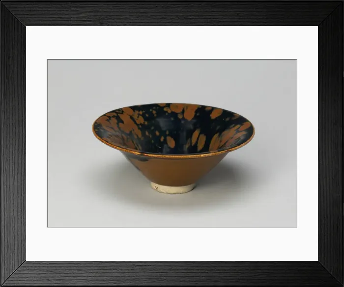 Framed Print : Bowl with Flared Rim and Partridge-feather Mottles, late 11th / 12th cent Framed Print : Bowl with Flared Rim and Partridge-feather Mottles, late 11th / 12th cent