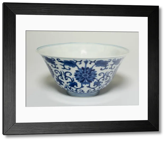 Framed Print : Bowl with Floral Scrolls, Qing dynasty (1644-1911), Guangxu reign mark and period Framed Print : Bowl with Floral Scrolls, Qing dynasty (1644-1911), Guangxu reign mark and period