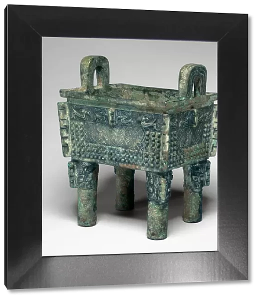 Rectangular Cauldron, Shang dynasty ( about 1600-1046 BC ), 12th  /  11th century B. C