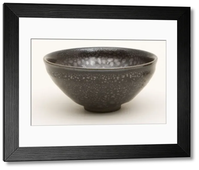 Framed Print : Tea Bowl with Oil Spot'Markings, Jin dynasty (1115-1234). Creator: Unknown Framed Print : Tea Bowl with Oil Spot'Markings, Jin dynasty (1115-1234). Creator: Unknown